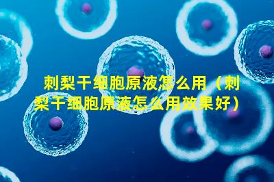 刺梨干细胞原液怎么用（刺梨干细胞原液怎么用效果好）