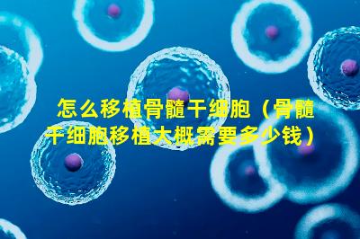 怎么移植骨髓干细胞（骨髓干细胞移植大概需要多少钱）