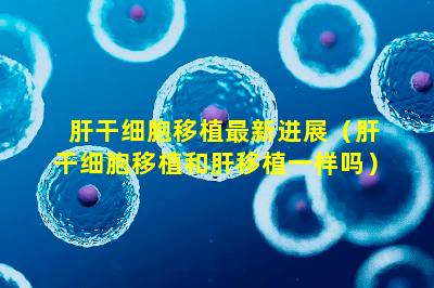 肝干细胞移植最新进展（肝干细胞移植和肝移植一样吗）